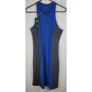 NWT Halara Womens Medium Athletic Active Dress Blue Gray Colorblock